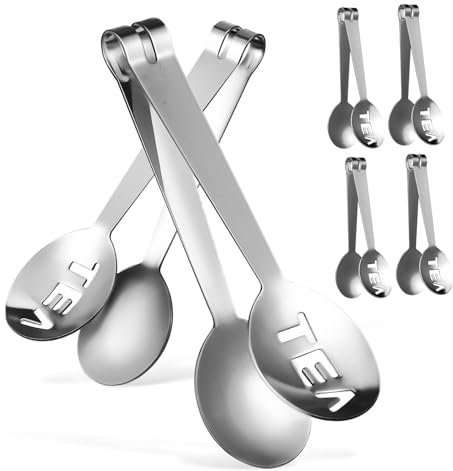 CIYODO 6pezzi Pinze Per Tè in Acciaio Resistenti Spremi Bustine Da Tè Per Uso Casalingo e Alimentare