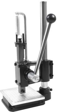 Manuelle Presse Stanze für Leder | Gusseisen Druckpresse 160kg mit Präzisions Lochplatte & Federentlastung | 1,5-13mm Spannfutter, Höhenverstellung 0-16cm für Lederhandwerk