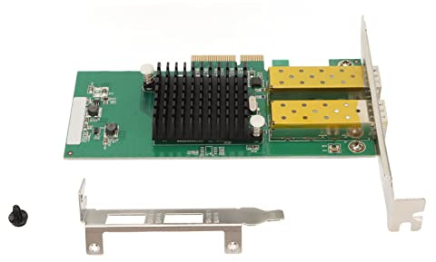 Denash Ppial Network Card Dual Porta SFP Gigabit Ethernet Tab pour Les Périphériques DE Serveur Informatique, 10/10/1000 Mbps IEEE 802.3AD LAN ÉCOLE pour Le SERVEAU DE VINS,