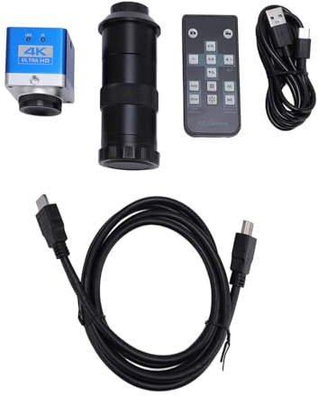Srliya Caméra Microscope 4K HD 8.3MP 3840X2160 Résolution 1/1,8 Caméra Microscope de Microscope de L'industrie Vidéo Capteur avec Objectif 100x HD