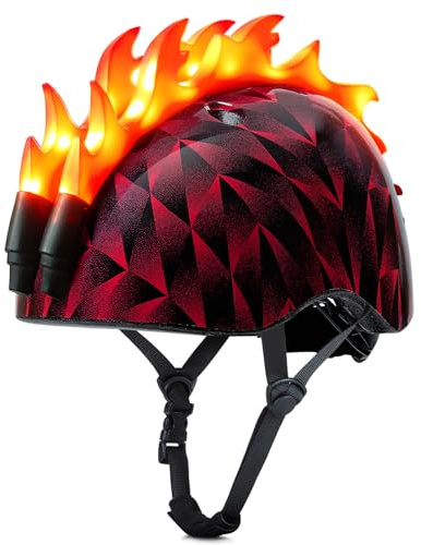 Toddler Bike Helmet with LED Lights, Kids Helmet for Boys 2-6 Years, Adjustable Kids Bike Helmets Toddler Helmets for Bicycle Skateboard Scooter