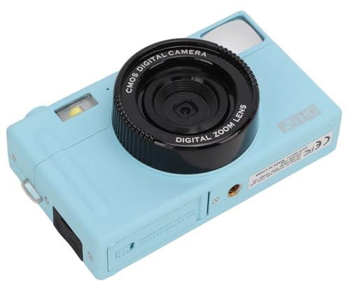 Fockety Cd R1 1080p FHD Micro Fotocamera Portatile Mirrorless Fotocamera Mirrorless 16x Zoom Digitale 24mp Con Monitor Display LCD DA 3 Pollici Fotocamere per LA Fotografia (BLUE)