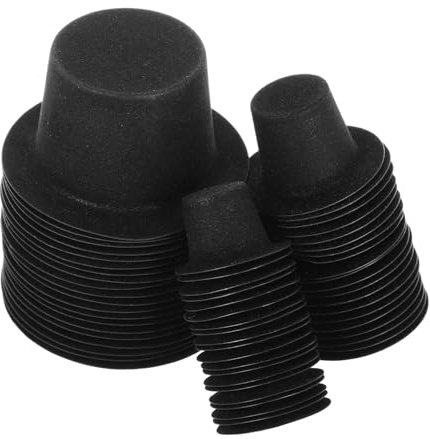Angoily Mini-zylinder aus Filz zum Basteln: 60 Schwarze Mini-zylinder, Kleine Schneemann-mützen für Weihnachtsfeiern, Schneemänner, Puppen, Bastelprojekte, Dekoration (3 Cm + 4 Cm + 6,5 Cm).