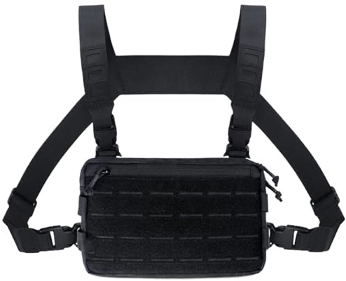 Senermter Brusttasche Für Männer | Verstellbare Wasserdichte Fliegenfischerweste - Outdoor Brustgurt Für Fitness Wandern Radsport Freizeit
