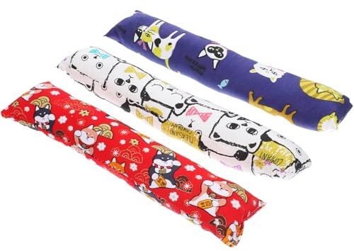 VILLCASE Lot de 3 Coussins Jouets à Mâcher pour Chats Herbe à Chat Léger et Stimulant Taille Moyenne D'intérieur Adaptés
