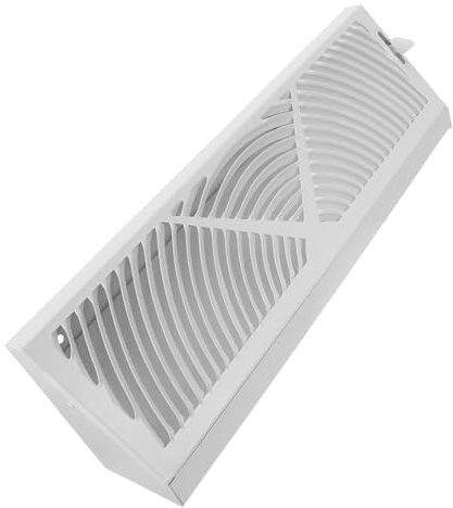 HOMSFOU Rejilla de Ventilación Metálica para Suelo 38X12 CM Blanca Cubierta de Difusor de Aire para Pisos Resistente a Impactos Fácil Limpieza Ventilación para Hogar y Restaurante