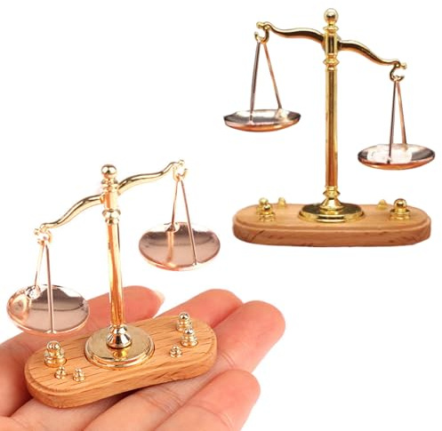 Porgeel Barnvåg 2 x 1 7 x 0 8 tum utsökt vintage legering miniatyr rättvisa våg för landskapsarkitektur miniatyr dockhus och aut dekoration