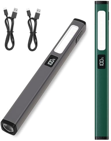 2 Linterna LED Recargable Luz, Trabajo Lámpara de Taller COB Recargable