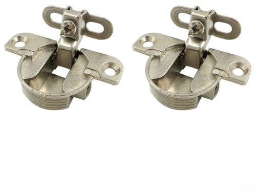 Hosrivae Bisagras ajustables de aleación de zinc de 97°, diámetro de copa de 35 mm y profundidad de 12,5 mm, bisagras de panel lateral plano para puertas de 15-25 mm de grosor, compatibles