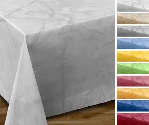 BEAUTEX Wachstuchtischdecke Marmor eckig 140x120 abwaschbar fleckabweisend | wasserundurchlässig, pflegeleicht, strapazierfähig, zuschneidbar, edle Optik, ideal für Esszimmer, Garten und Balkon