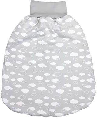 TupTam Baby Unisex Strampelsack mit breitem Bund Wattiert, Farbe: Wolken Grau, Größe: 6-12 Monate