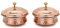 Zap Impex Set di 2, Set da tavola in rame Ciotola da portata indiano Serveware Handi Set, n.2 (15 cm)