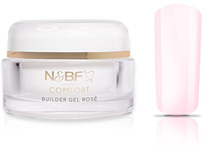 N&BF UV + LED Aufbaugel Comfort Line Rose | 15ml hochwertiges Profi Builder Gel dickviskos | Sculptinggel in bester Studioqualität | Professionelles Nagelgel Made in Germany