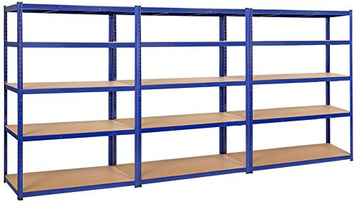 Yaheetech 3X Schwerlastregal 180x120x60cm Regal Lagerregal 5 MDF-Platten Kellerregal Steckregal Werkstattregal 875kg