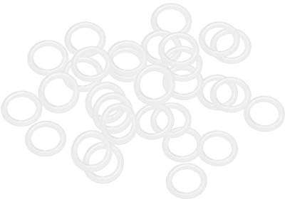 sourcing map Packung mit 30 Silikon O-Ringe 8.5mm OD 5.5mm ID 1.5mm Breite VMQ Dichtung für Kompressorventile Rohrreparatur Weiß
