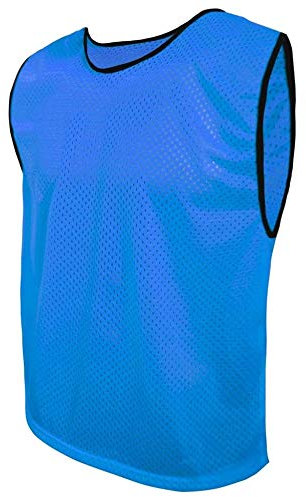 SPORTSBIBS Fußball Leibchen für Kinder und Erwachsene, Markierungshemd/Trainingsleibchen, ohne Logo, Team-Spiel Bibs, Kennzeichnungshemd Herren Damen Senioren Junioren, Weiss, XS