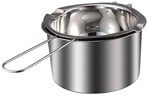 EXCEART Pots De Fusion De Bougies 1 Ensemble Melting- Pot en Acier Inoxydable Double Chaudière Pot Chocolat Beurre Bonbons Fabrication De Bougies Accessoires 600Ml Creuset De Bain-Marie