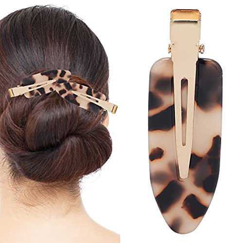 Pince à cheveux pour femme et fille - Sans pli - Léopard clair