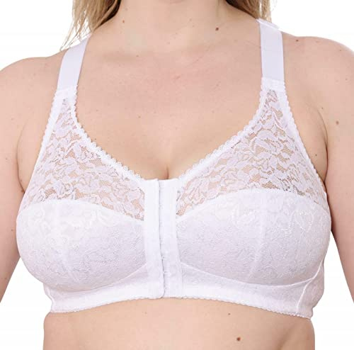 Front Fastening Bras For Women Cotton Rich Wireless Non padded Firm Hold