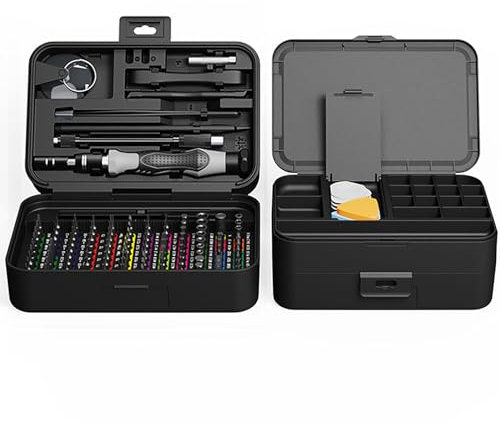APRLIITY Set Cacciaviti Precisione Magnetici con 18 Slot Archiviazione, 132 in 1 Kit di Riparazione, Portatile, per iPhone, iPad, Switch, PS4/5, Xbox, PC, Macbook, Occhiali, Orologio
