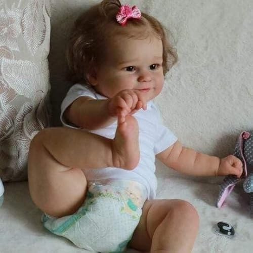 Anano Reborn Baby Vollsilikon Lebensecht Babypuppen 20 Zoll Silikon Reborn Puppen Maddie Badbar Realistische Silikon Ganzkörper Mädchen Babys Wasserdicht Babypuppen Babypuppen Wie Echt Baby Newborn