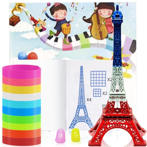 CHRI 3d Stift Zubehör für Kinder(vorlagen + PLA Filament), 40 Muster 3d Pen Vorlagen und 50M 3d Stifte Filament 1.75mm PLA Filament 10 Farben, für Kinder und Anfänger