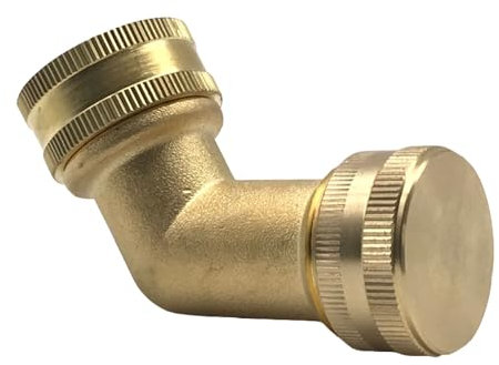 SagaSave Adattatore per tubo angolato in ottone, connettore maschio e femmina da 3/4 di pollice, raccordi per tubo flessibile da 45 gradi