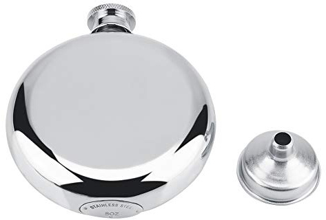 Flasques à vin rondes de 150 ml, flacon rond portable en acier inoxydable, support de flacon d'alcool, flacon isolé pour liqueur, flacons de hanche en métal pour le camping, la