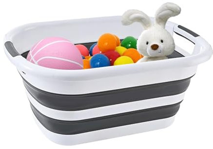Cesto de lavandería plegable, cubo de lavado para camping,Cubo para Lavar Platos Multifuncional Bañera Plegable para Lavandería - Contenedor de almacenamiento que ahorra espacio, cesta