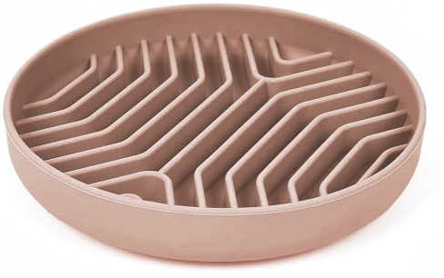 Anti Schling Napf Katze, langsamer Futternapf aus Silikon für Hunde, mit Saugnapf, langsames Fressen, für kleine bis mittelgroße Hunde, spülmaschinenfest (Rosa, 1 Pack)