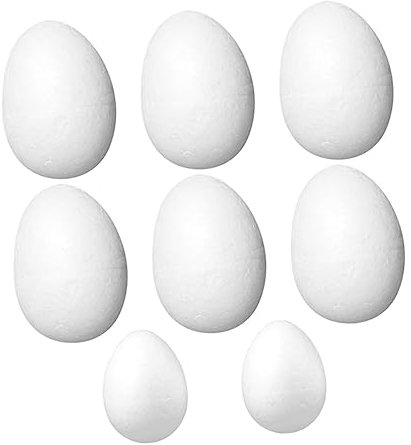 BESTonZON 8pcs Decorative Easter Eggs for Crafts Creative Hanging Ornaments for Easter Celebration for Boys and Girls Imagination and Room Decoration