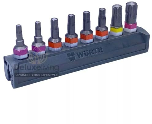 Würth 1/4 Zoll Bit Satz 8 Teile RW10 RW20 RW30 RW40 Bitriegel Set für ASSY Schrauben 0614400010