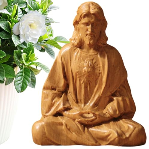 DAWCBVJQ Figura De Jesús - Estatua De Jesucristo - Meditación Jesús Estatuas Sagradas - 15 Cm Figuras Católicas, Estatua De Cristo Salvador Jesús, Decoración De La Iglesia Para Fiestas,Decoración Hoga