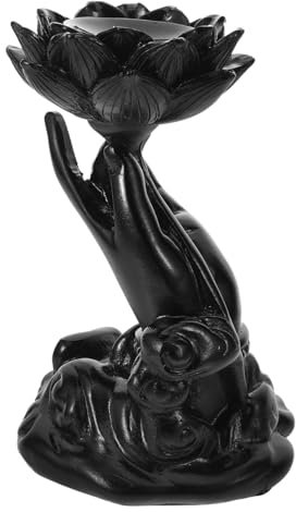 Alipis Lotus Crystal Ball Holder Buddha Hand Stand Sphere Display for Table Decorative Zen Garden Accessories