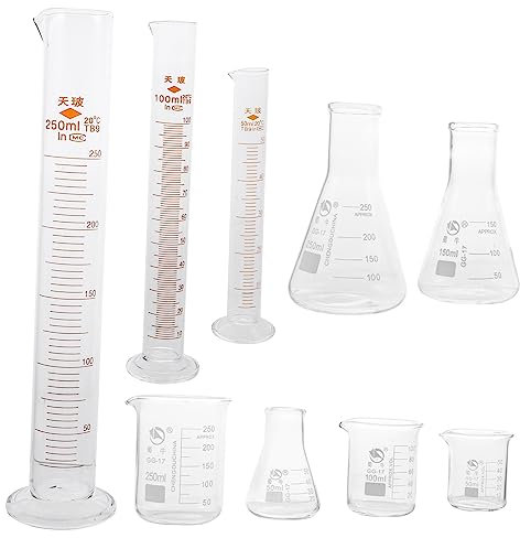 GALPADA 9piezas Utensilios De De Juego De Vaso Medidor Cilindro y Para Experimentos Científicos