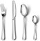 Cutlery Set, NINIROR 16 Piece Stainless Steel Flatware Set Silverware Set for 4 People Include Spoon Knife and Fork Sets Mirror Polished Dishwasher Safe Modern Design