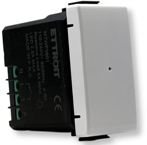 IXTRIMA Deviatore connesso Smart Wifi Tuya frutto modulo compatibile con supporti Bticino Matix Bianco