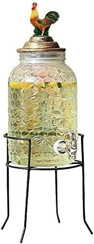 ININOSNP Dispensador de Bebidas de Mesa Dispensador de Cerveza con Grifo, dispensador de Bebidas, dispensador de Bebidas frías de Vidrio | Bases | Gabinete de Licor de 4L sin Fugas(B)