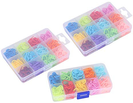 Jonlaki Stichmarkierungen, 510pcs Strick -Verriegelungsstichmarkierungen Häkelnde Theke Kunststoff Kleiner Stift Häkelstitch Marker Universal Stichmarkierungen für Stricken für DIY -Kunst, Handicraf