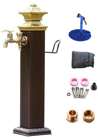 Generico Fontana d'Acqua Indipendente, Colonna d'Acqua per Rubinetto da Esterno, Colonna d'Acqua da Giardino antigelo Invernale, Aspetto Antico, utilizzata per l'irrigazione e l'innaffiamento del Gia