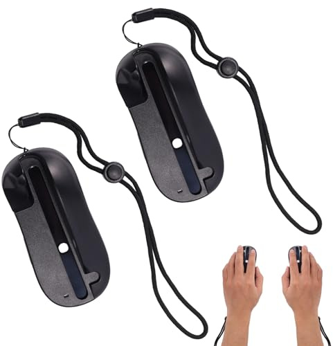 Lyreh 2pcs Poignées Souris Jeu pour Joy-Con 2, Poignées Souris Ergonomiques Portables Manette avec Dragonnes pour Switch 2 Accessoires