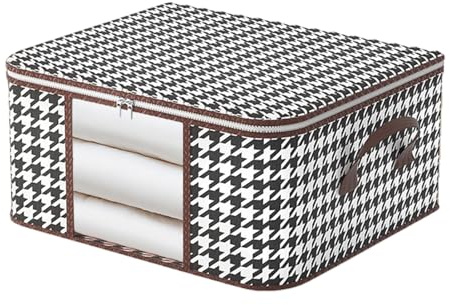 Borsa portaoggetti per vestiti, con cerniera, antipolvere e impermeabile, design in tessuto salvaspazio, contenitore per trapunte, coperte, cuscini, biancheria da letto, armadio, nero o oro