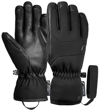 Reusch Skihandschuhe für Damen | warm & wasserdicht mit Ziegenleder | winddicht & atmungsaktiv, Winterhandschuhe mit Softshell, für Ski, Outdoor & Freizeit, Größe 6-8,5, Mesa R-TEX XT