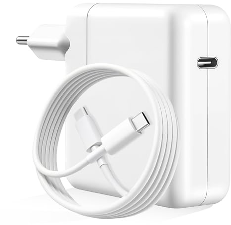 Lerobo USB C 96W Chargeur, Compatible avec MacBook Pro 16, 15, 14, 13 Pouces 2024, 2023, 2022, 2021, M3 M2 M1, pour MacBook Air, Adaptateur d'alimentation USB C Ordinateur Portable, avec câble 6.6ft