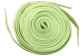 JFNKLFG 4 pares de cordones luminosos fluorescentes zapatillas planas zapatos lona brillan en la oscuridad 80/100/120/140cm(Green,80cm)