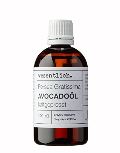 wesentlich. Avocadoöl kaltgepresst 100ml | 100% reines Öl (Persea Gratissima) | für Haut, Haare & Massage | Pflegend & Natürlich | Ohne Zusatzstoffe