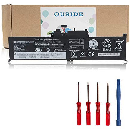 OUSIDE 01AV432 Laptop Akku für Lenovo ThinkPad Yoga 260 00HW026 00HW027/370 Series 01AV433 01AV434 SB10K97589 SB10K97590 SB10K97591 Original Battery Replacement(15.2V 51Wh/3360mAh)