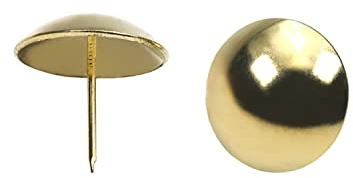 MroMax Polsternägel, 3 cm Kopfdurchmesser, Eisen, moderner Stil, Metall, rund, 3 cm Höhe, für Möbeldekoration, Stuhl, Hardware, Korkplatte, Sofa, Kopfteile, goldfarben, 15 Stück