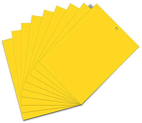 Vegena 40Pz Trappola per Mosche Piastre Gialle Adesivo Giallo Pianta Protezione da Afidi di Zanzara Mosche Fogliari e Bianche 15 cm x 20 cm per Piante sul Balcone o in Giardino
