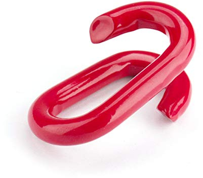 4 STÜCK Stahl Notglieder ROT KETTENGLIEDER Notglieder aus Stahl VERBINDUNGSGLIED ROT FÜR 6 MM STAHLKETTE Absperrkette